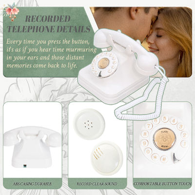 プラスチック電話ゲストブック 32GB メモリ バースデー レコードプレイヤー 結婚式 ゲストブック